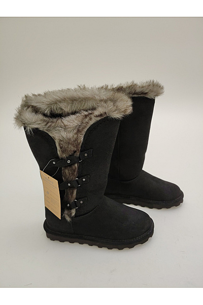 Bearpaw Černé dámské válenky s kožíškem a přezkou Vel. EU 37 | Bearpaw | obrázek 2