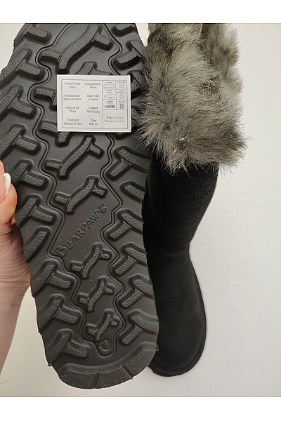Bearpaw Černé dámské válenky s kožíškem a přezkou Vel. EU 37 | Bearpaw | obrázek 6