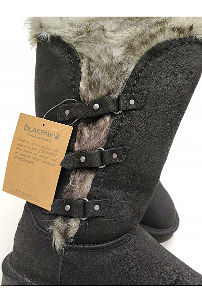 Bearpaw Černé dámské válenky s kožíškem a přezkou Vel. EU 37 | Bearpaw | obrázek 7
