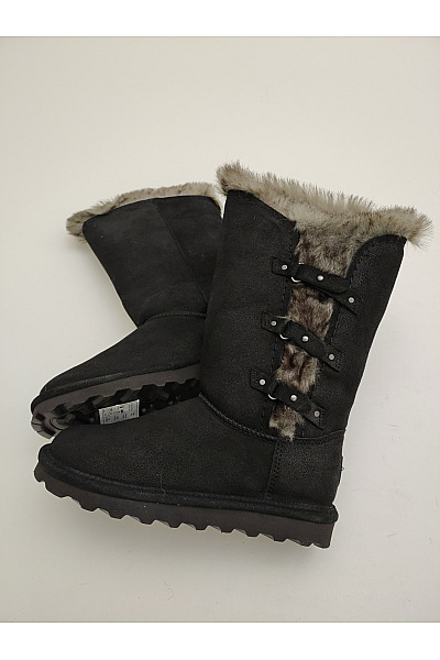 Bearpaw Černé dámské válenky s kožíškem a přezkou Vel. EU 37 | Bearpaw | obrázek 9