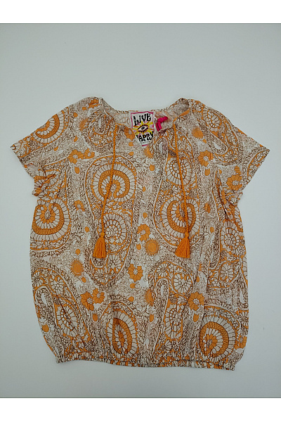 LIEBLINGSSTÜCK Dámská bavlněná halenka s krátkým rukávem boho vzorovaná Vel. DE 38 | LIEBLINGSSTÜCK | obrázek 2