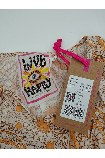 LIEBLINGSSTÜCK Dámská bavlněná halenka s krátkým rukávem boho vzorovaná Vel. DE 38 | LIEBLINGSSTÜCK | obrázek 4