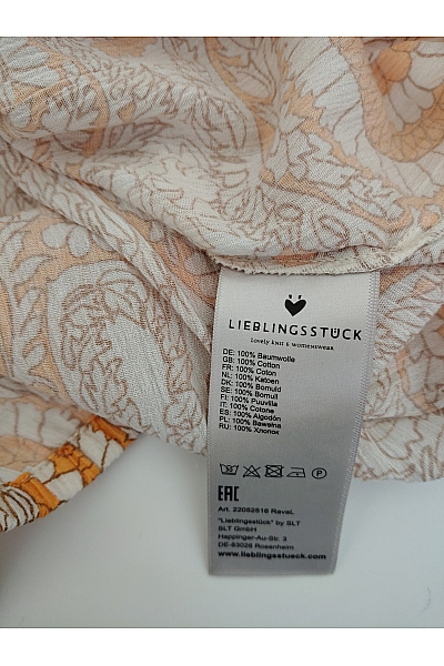 LIEBLINGSSTÜCK Dámská bavlněná halenka s krátkým rukávem boho vzorovaná Vel. DE 38 | LIEBLINGSSTÜCK | obrázek 5