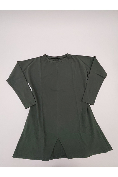 Be wear Dámské khaki mikinošaty bavlněné oversized bez potisku | Be wear | obrázek 2