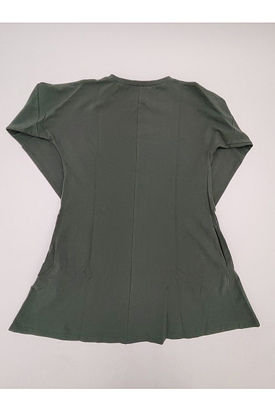 Be wear Dámské khaki mikinošaty bavlněné oversized bez potisku | Be wear | obrázek 7