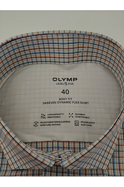 OLYMP Pánská kostkovaná košile s krátkým rukávem lyocellová business | OLYMP | obrázek 6