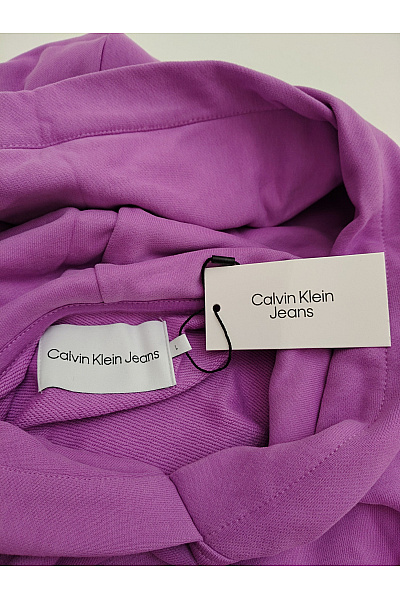 Calvin Klein Dámská fialová bavlněná mikina s kapucí a klokaní kapsou | Calvin Klein | obrázek 7
