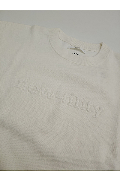 BRAX Bílý pletený oversized pulovr s nápisem | BRAX | obrázek 4