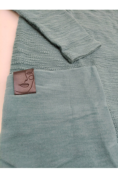 Be wear Dámský bavlněný rolák se stojáčkem a kapsami zelený Vel. L | Be wear | obrázek 3