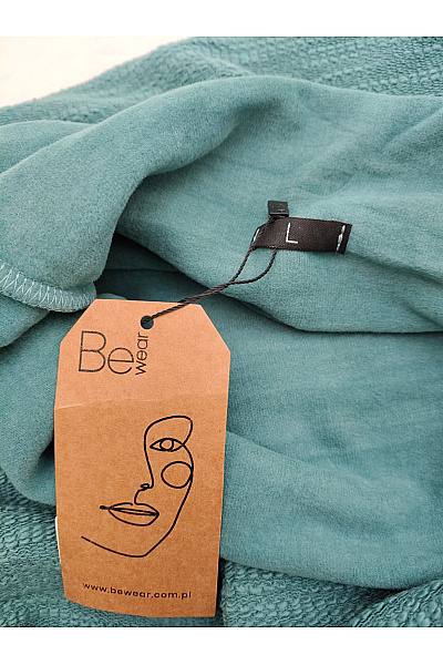 Be wear Dámský bavlněný rolák se stojáčkem a kapsami zelený Vel. L | Be wear | obrázek 7