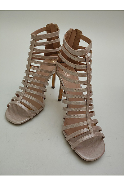 Laura Biagiotti Béžové elegantní společenské sandály gladiátorky na vysokém podpatku Vel. EU 39 | Laura Biagiotti | obrázek 7