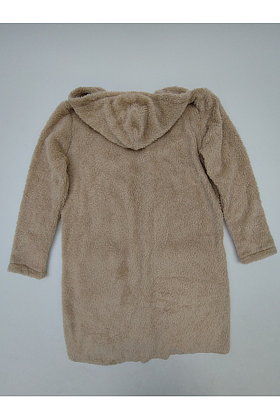 Béžový chlupatý kardigan s kapucí Velikost XL | Unimoda | obrázek 7