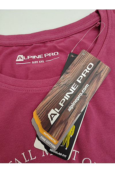 ALPINE PRO Bavlněné dámské tričko s krátkým rukávem a nápisem růžové Velikost XXL | ALPINE PRO | obrázek 7