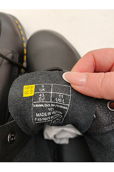 Dr.Martens Černé kožené kotníkové šněrovací boty s kulatou špičkou Velikost EU 43 | Dr.Martens | obrázek 7