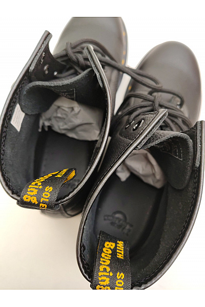 Dr.Martens Černé kožené kotníkové šněrovací boty s kulatou špičkou Velikost EU 43 | Dr.Martens | obrázek 10