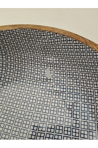 Kulatá dřevěná miska s černobílým geometrickým vzorem | Unimoda | obrázek 4