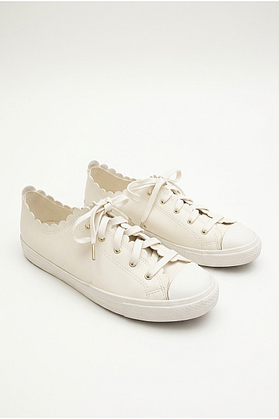 CONVERSE Dámské Tenisky Chuck Taylor All Star Ox Scallop Béžové Velikost EU 40.5