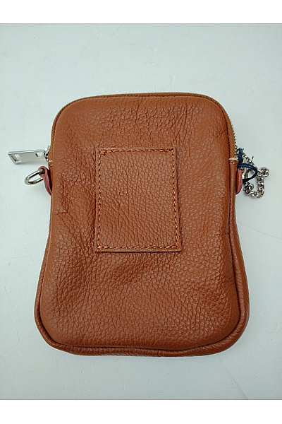LIA BIASSONI Kožená hnědá malá crossbody kabelka | LIA BIASSONI | obrázek 5