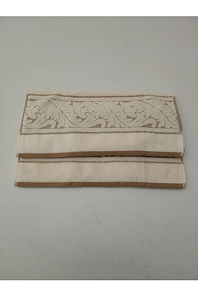 Béžové bavlněné ručníky s ornamentálním vzorem | Unimoda | obrázek 2