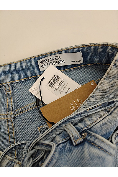 VERO MODA Dámské bavlněné džíny wide leg seprané Vel. 28 / 32 | VERO MODA | obrázek 6