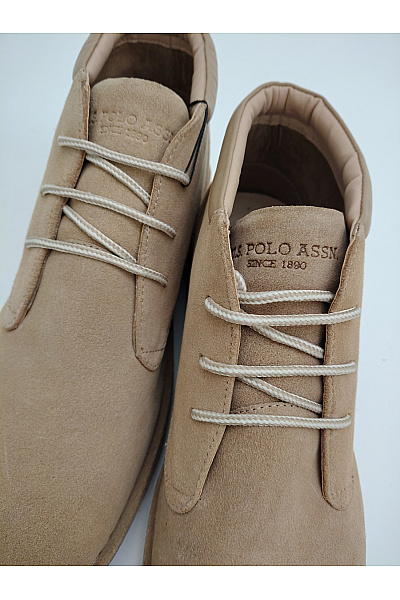 U.S.POLO ASSN. Pánské béžové kotníkové semišové šněrovací vycházkové polobotky Vel. US 11 | U.S.POLO ASSN. | obrázek 6