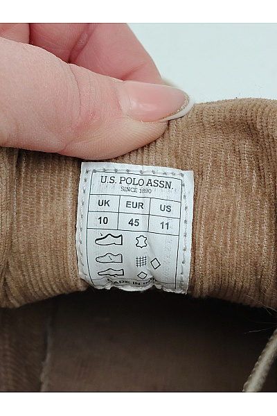 U.S.POLO ASSN. Pánské béžové kotníkové semišové šněrovací vycházkové polobotky Vel. US 11 | U.S.POLO ASSN. | obrázek 8