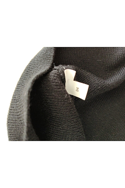 Černé pletené šaty s dlouhým rukávem do áčka Vel. EU 34 | Unimoda | obrázek 5