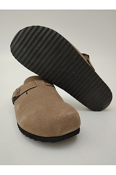 ONLY & SONS Hnědé pánské nazouvací pantofle s přezkou a plnou špičkou Velikost 46 | ONLY & SONS | obrázek 3