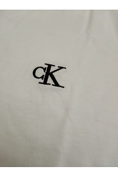 Calvin Klein Bílé bavlněné dámské tričko s krátkým rukávem a kulatým výstřihem basic Velikost M | Calvin Klein | obrázek 3