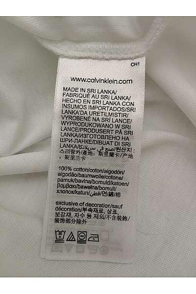 Calvin Klein Bílé bavlněné dámské tričko s krátkým rukávem a kulatým výstřihem basic Velikost M | Calvin Klein | obrázek 6