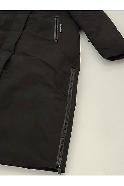 Khujo Dámská černá zimní dlouhá parka se zipem Velikost MEDIUM | Khujo | obrázek 3