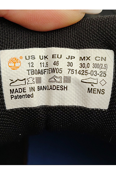 Timberland Pánské černé kotníkové outdoorové boty šněrovací Vel. US 12 | Timberland | obrázek 8