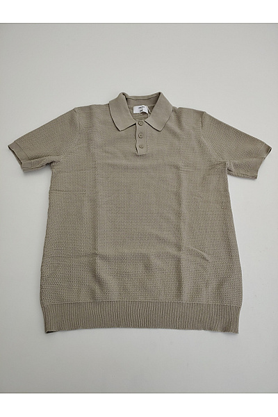 Pánské bavlněné polo tričko khaki s krátkým rukávem a knoflíky Vel. M | Unimoda | obrázek 2