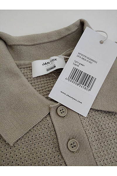 Pánské bavlněné polo tričko khaki s krátkým rukávem a knoflíky Vel. M | Unimoda | obrázek 6