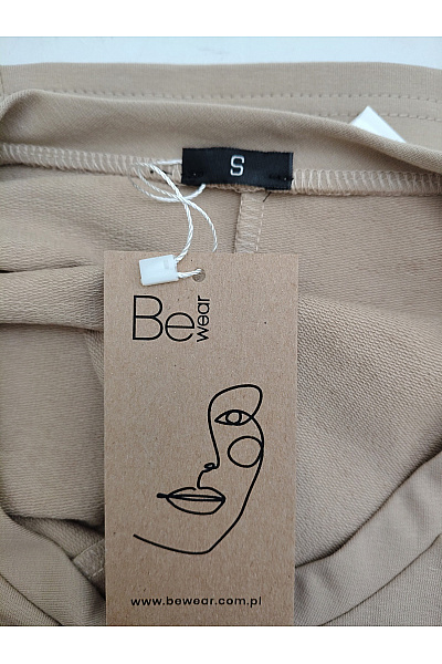 Be wear Béžové bavlněné tričko s dlouhým raglánovým rukávem a kulatým výstřihem Velikost S | Be wear | obrázek 6