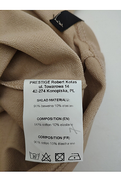 Be wear Béžové bavlněné tričko s dlouhým raglánovým rukávem a kulatým výstřihem Velikost S | Be wear | obrázek 7