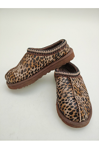 UGG Hnědé leopardí nazouvací válenky s kožíškem Velikost EU 38 | UGG | obrázek 10