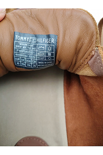 TOMMY HILFIGER Hnědé semišové šněrovací polobotky vycházkové Vel. EU 45 | TOMMY HILFIGER | obrázek 8