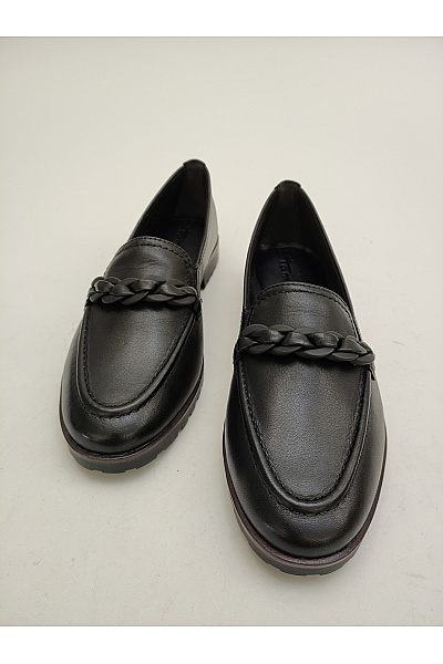 TAMARIS Dámské černé kožené polobotky nazouvací elegantní vycházkové Velikost EU 37 | TAMARIS | obrázek 3