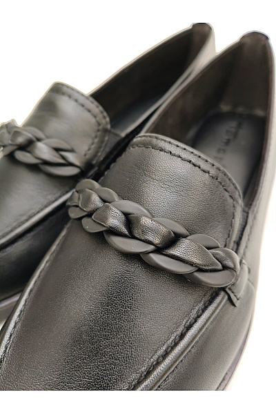 TAMARIS Dámské černé kožené polobotky nazouvací elegantní vycházkové Velikost EU 37 | TAMARIS | obrázek 7