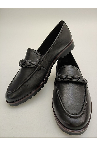 TAMARIS Dámské černé kožené polobotky nazouvací elegantní vycházkové Velikost EU 37 | TAMARIS | obrázek 8