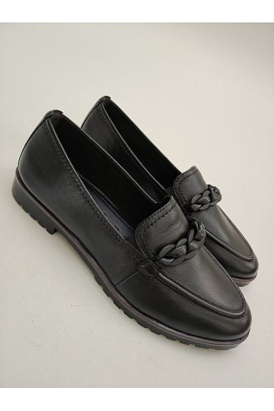 TAMARIS Dámské černé kožené polobotky nazouvací elegantní vycházkové Velikost EU 37 | TAMARIS | obrázek 9