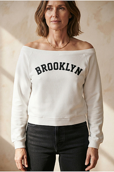 Studioselect Dámská Bavlněná Mikina S Potiskem Brooklyn Vel. M