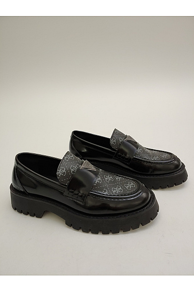 Guess Černé kožené mokasíny na platformě s logem Velikost EU 42 | Guess | obrázek 2