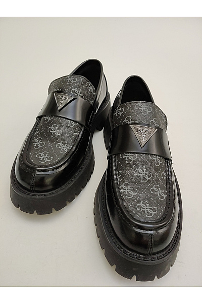 Guess Černé kožené mokasíny na platformě s logem Velikost EU 42 | Guess | obrázek 3