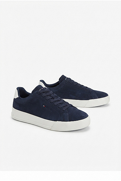 TOMMY HILFIGER Pánské Tenisky TH Court Suede Modré Béžové Vel. EU 43