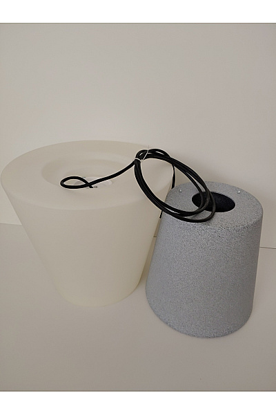 Stolní lampa šedá s béžovým stínidlem | Unimoda | obrázek 4