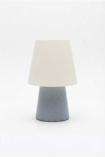 Stolní Lampa šedá S Béžovým Stínidlem