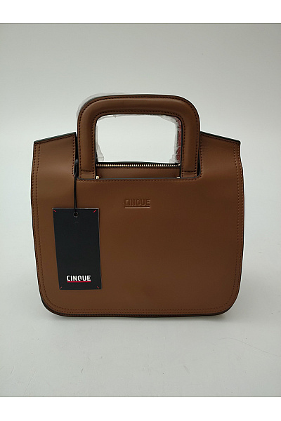 CINQUE Kožená hnědá kabelka do ruky smart casual | CINQUE | obrázek 2