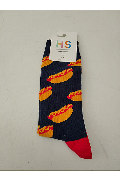 Happy Socks Bavlněné modré ponožky s motivem hot dogů Vel. EU 41-46 | Happy Socks | obrázek 2